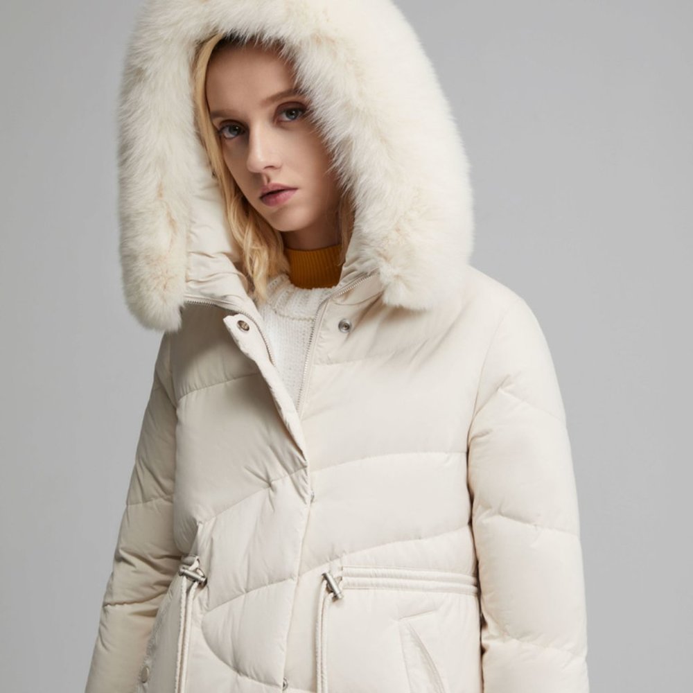 Women's down jacket medium length